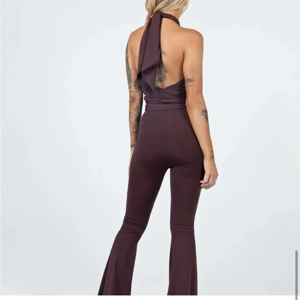 Copied - Princess Polly Amalia Jumpsuit Brown Size US 6 - Picture 5 of 14